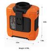 Waist Fan, Portable Neck Fan with 10000mAh Battery Ideal Belt Clip Fan for Jobsite, Farming, Fishing, Orange