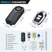 Bike Alarm,120dB Loud Waterproof Wireless E-Bike Motorcycle Alarm with Remote,Anti-Theft Vibration Motion Sensor Multipurpose Security Alarm System,Ebike Accessories