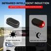 Car Solar Power Simulated Dummy Alarm,Anti-Theft LED Flashing Security Light Fake Lamp,Automotive Warning Interior Safety Lights with USB Charger Port (Red/1PCS)