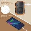 Portable Waist Fan, Rechargeable 3 speed Personal Under Shirt Clip Fan, Orange