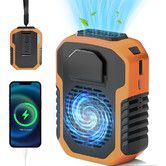 Portable Waist Fan, Rechargeable 3 speed Personal Under Shirt Clip Fan, Orange
