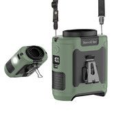 Waist Fan Cooling Clip Wearable Belt Rechargeable Portable Personal Neck Flashlight Power Bank 10000mAh 5 Speeds Green Outdoor Travel Camping