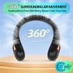 Portable Neck Fan, Upgraded LED Display for Women Men, Pearl, Black