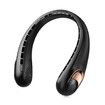 Portable Neck Fan, Upgraded LED Display for Women Men, Pearl, Black