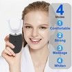 Ultrasonic Electric Toothbrush, Automatic Toothbrush U Shaped Whole Mouth 360 Degree Cleaning Teeth Whitening Hands Free,Black