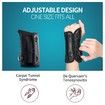 Wrist Brace for Carpal Tunnel, Support Hand Brace with Adjustable Knob, Wrist Splint for Men and Women, Relieve Tendinitis Arthritis Sprains (Left Hand, Black)