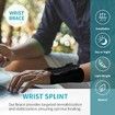 Wrist Brace for Carpal Tunnel, Support Hand Brace with Adjustable Knob, Wrist Splint for Men and Women, Relieve Tendinitis Arthritis Sprains (Left Hand, Black)