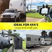 2 Towing Mirrors Car Safety Convex Flat Mirror Clipon Caravan Side 4X4 Trailer Fit Offroad Camper Travel RV Truck Vehicle