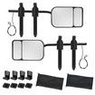 2 Towing Mirrors Car Safety Convex Flat Mirror Clipon Caravan Side 4X4 Trailer Fit Offroad Camper Travel RV Truck Vehicle