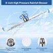 Filtered Shower Head 20 Stage Shower Filter 8In Rain Shower Head with Handheld Showerhead Combo for Hard Water Detachable 5 Modes High Pressure Shower with 60In Stainless Steel Hose & Holder,Chrome