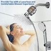 Filtered Shower Head 20 Stage Shower Filter 8In Rain Shower Head with Handheld Showerhead Combo for Hard Water Detachable 5 Modes High Pressure Shower with 60In Stainless Steel Hose & Holder,Chrome