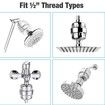 4 Pack 20 Stage Shower Filter Universal Replacement Cartridge Hard Water Purifier Removes Chlorine,Heavy Metals,Iron,Other Sediments,Water Softener with High Output,Skin and Hair Care