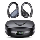 Wireless Earbuds Bluetooth 5.3 Headphones 60hrs Playtime with Digital Display Sports Headset with Earhook Deep Bass Waterproof Over-Ear Earbuds for Android iOS