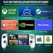 Mobile Gaming Controller for Iphone/Android, Hall Effect Joysticks Wireless Phone Controller with RGB, Suitable for PUBG, Fortnite, Call of Duty Mobile Gamers, White