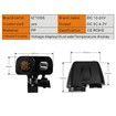 Weatherproof Motorcycle Dual USB Voltmeter Charger with Handlebar Clamp Power Adapter