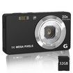 Digital Camera,4K Ultra HD Cameras,Digital Point and Shoot Camera with 56Mp Autofocus 20X Zoom Anti Shake,Video Camera with 32GB SD Card (Black)
