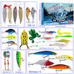 Advent Calendar Fishing Lure 24 Days Christmas Countdown Tackle Set Xmas Surprise Bait Gift for Father Grandpa Brother Boyfriend