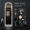 LED Full Length Mirror Arched Body Floor Free Standing Hanging Leaning Lighted Wall Mounted Bedroom Hallway 3 Lighting Colours