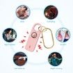 Personal Safety Alarm for Women, Travel Safety Keychains Siren Whistle, Loud Alarm, LED Strobe Light, Personal Emergency Security Safe Devices Key Chain Alarm for Kids Elderly, Pink