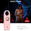 Personal Safety Alarm for Women, Travel Safety Keychains Siren Whistle, Loud Alarm, LED Strobe Light, Personal Emergency Security Safe Devices Key Chain Alarm for Kids Elderly, Pink