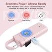 Rechargeable Personal Alarm for Women, Christmas Birthday Gifts for Women, Daughter, College Student, Teen Girl, Elders, Kids, Siren Alarm, USB Charging, Pink