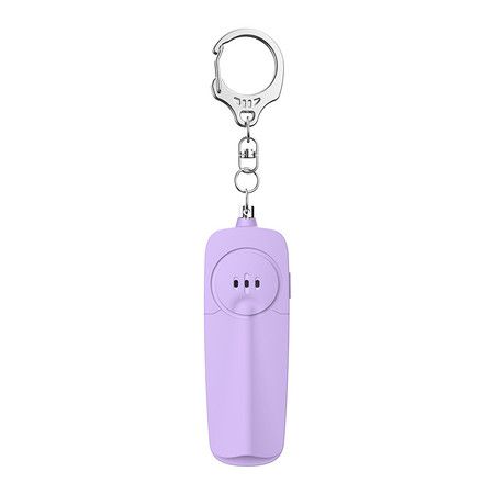 Personal Alarm Keychain 130dB Self Defense Security With Led Light For Women Girls Kids Elderly Color Purple