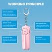 Personal Alarm Keychain 130dB Self Defense Security With Led Light For Women Girls Kids Elderly Color Pink