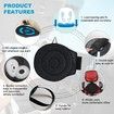 360 Rotating Seat Cushion,Swivel Seat Cushionfor Elderly,360 Degrees Swivel Car Seat,Non Slip,Memory Foam,Ergonomic Design (Black)