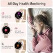 Smart Watches for Women with Make and Answer Call with Diamond for Android, iOS, Rosegold