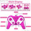 Spider Remote Control Car,2.4Ghz 360 Degrees Rotating Double Sided RC Stunt Cars with Cool Headlights,Rechargeable 4WD Off Road Drift Toys Age3+ (Pink)
