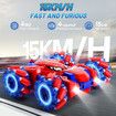 Spider Remote Control Car for Boys,2.4Ghz 360 Degrees Rotating Double Sided RC Stunt Cars with Cool Headlights,Rechargeable 4WD Off Road Drift Toys Age3+ (Red)