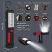 Portable LED Multi-Use Magnetic Flashlight with Hanging Hook, Waterproof Work Flashlight for Car Repair Household Blackout and Emergency (Red)