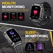 Military Smart Watch for Men 5ATM Waterproof with Call 2.02 inch Large Screen for iPhone Android Phone