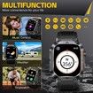 Military Smart Watch for Men 5ATM Waterproof with Call 2.02 inch Large Screen for iPhone Android Phone