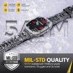 Military Smart Watch for Men 5ATM Waterproof with Call 2.02 inch Large Screen for iPhone Android Phone