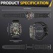 Military Smart Watch for Men 5ATM Waterproof with Call 2.02 inch Large Screen for iPhone Android Phone