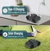 Portable Waist Clip Fan with Solar Panel, Wearable Camping Fan Personal Neck Cooling Fan