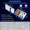 128G Handheld Game Console with 3D Dual System Portable Retro GBA Console, White