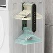 Wall-Mounted Retractable Clothes Hanger Space-Saving Storage Rack For Balcony Washing Machine Color Green