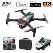 6K Drone Dual Camera WIFI GPS Quadcopter Remote Control Obstacle Avoidance Aerial Photography Color Black