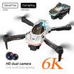 6K Drone Dual Camera WIFI GPS Quadcopter Remote Control Obstacle Avoidance Aerial Photography Color Black