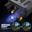4K Night Vision Binoculars Infrared Night Vision Goggles 3 Inch HD Screen Binoculars with 10X Digital Zoom,Lighting Flashlight
