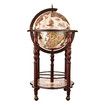 Globe Bar Wine Cabinet Rack Drinks Cart Liquor Trolley Mid Century Antique Alcohol Glass Bottle Storage Serving Holder