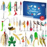 Fishing Lure Advent Calendar 24 Days Countdown 3D Realistic Lures Funny Men Gift Halloween Unique Angler Tackle Surprise Present