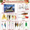 Fishing Advent Calendar 24 Days of Christmas Countdown 2025 with Fishing Lures Set for Fishermen Teen Dad Gifts Stocking Stuffers
