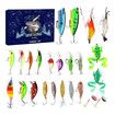 Fishing Lure Countdown Advent Calendar 24 Day Spoons Minnow Popper Crankbait VIB Christmas Gift Father Grandpa Brother Angling Set