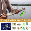 Fishing Lure Countdown Advent Calendar 24 Day Spoons Minnow Popper Crankbait VIB Christmas Gift Father Grandpa Brother Angling Set