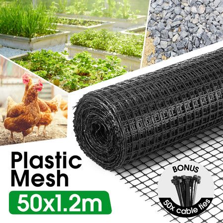 Plastic Mesh Barrier Garden Net 50mx1.2m Animal Chicken Wire Fence Dog Enclosure Protection Temporary Fencing Construction
