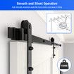 Sliding Barn Door Hardware Kit 1.83m Track Roller Bottom Floor Guide Gate Handles Carbon Steel Slide Shed Bedroom Office Single Doors