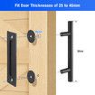 Sliding Barn Door Hardware Kit 1.83m Track Roller Bottom Floor Guide Gate Handles Carbon Steel Slide Shed Bedroom Office Single Doors
